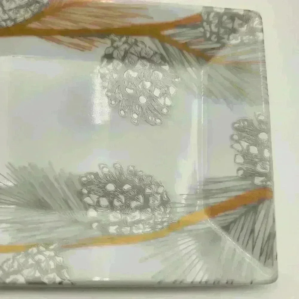 St. Nicholas Square 12 3/4" x 5" Holiday Ceramic Food Safe Serving Tray - Picture 3 of 8